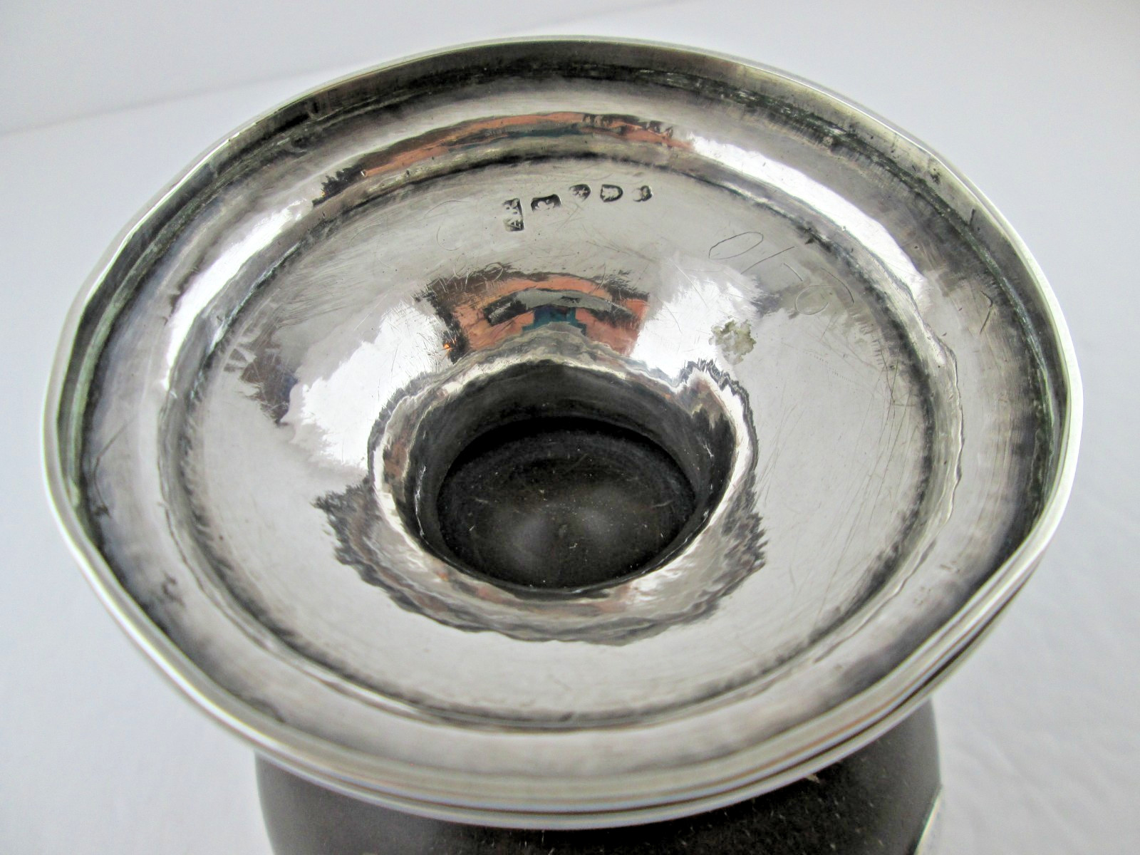 Antique English George III Appolone RUDKINS Sterling Silver Coconut Goblet