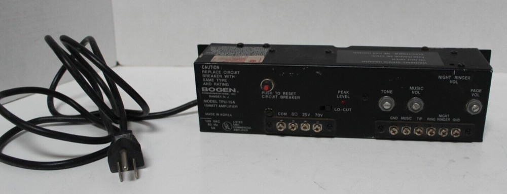 Bogen Telephone Paging Amplifier (TPU15A)