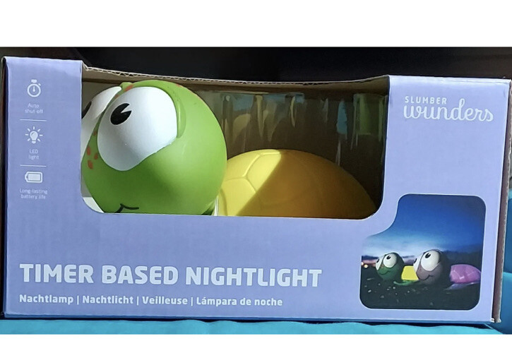 Slumber Wunders Yellow/Green Turtle Timer Based Night Light