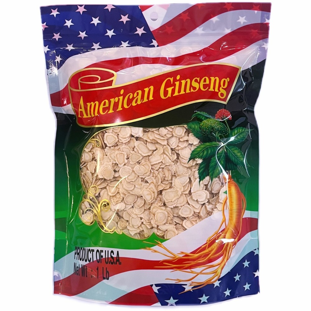 4oz-16oz American Ginseng Slice Root Small Thin Ginseng Slice Circle 美国花旗参片