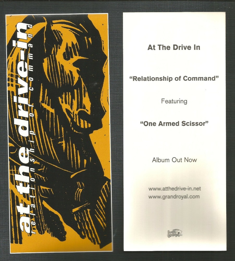 Mars Volta AT THE DRIVE IN Vintage PROMO Vinyl STICKER DECAL 3.5 x8 for 2000 CD