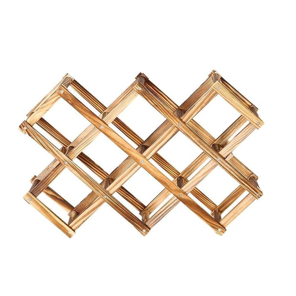 Freestanding Stackable Wine Rack Foldable for Countertop Scratch-Resistant