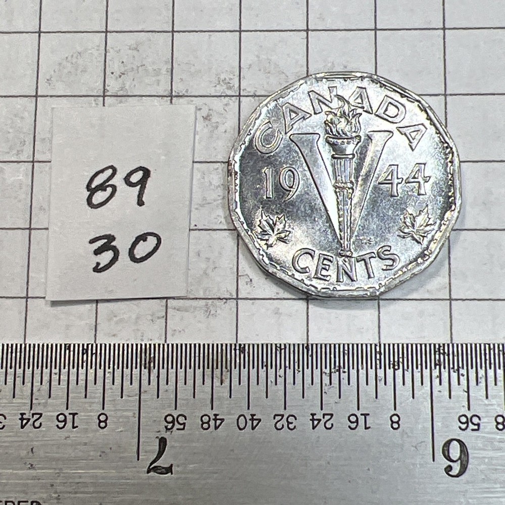 1944 Canada Five Cent Coin - Free Shipping