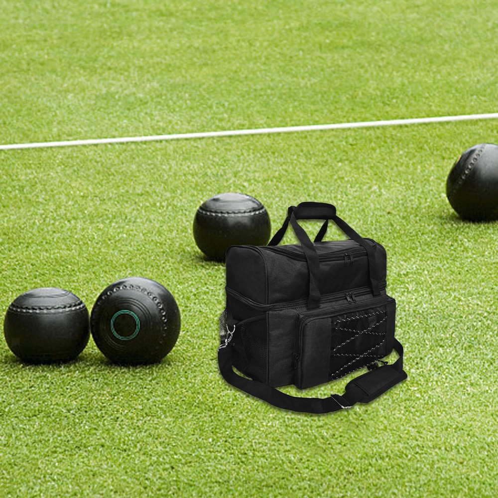 Bowling Bag for 2 Balls with Divider Sturdy Container Case Practical Bowling
