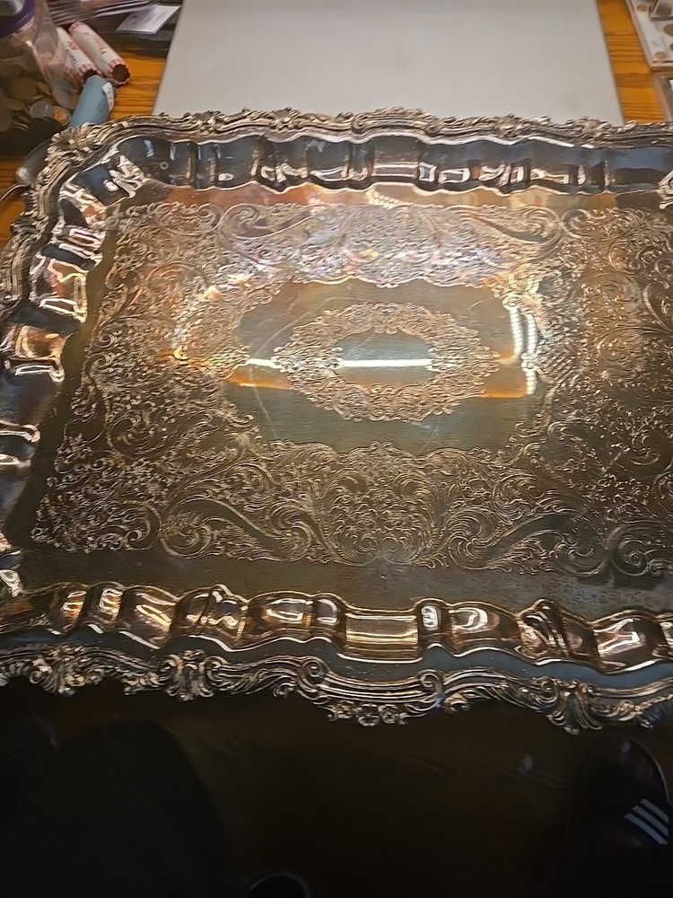 Sheridan Silverplated Teapot And Serving Tray