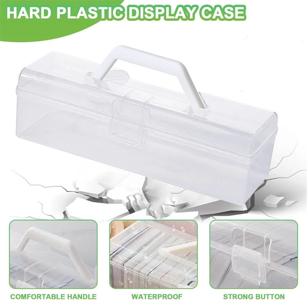 Clear Plastic Storage Boxes with Lock Lids Stackable Box Home Office Kitchen