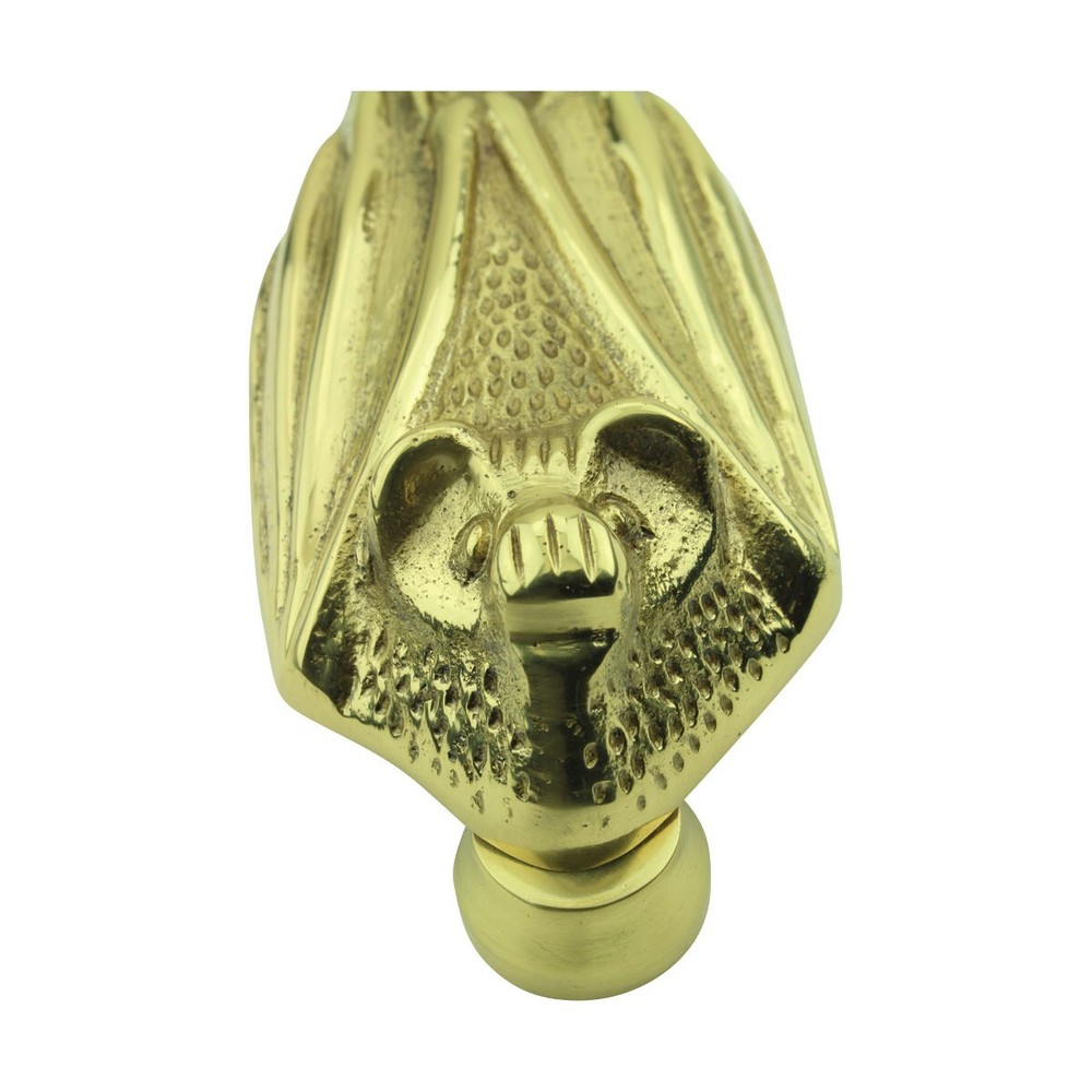 Solid Brass Vampire Bat Gothic Style Door Knocker with Lacquer Finish