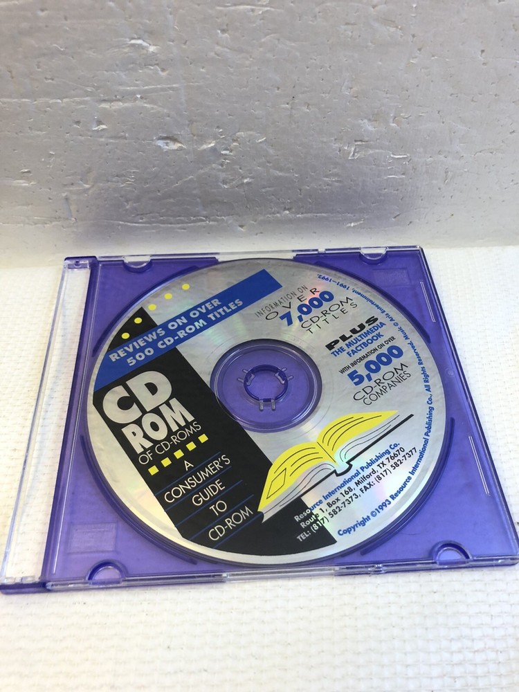 1993 Resource search review Info Archive Database Game Titles Software CDROM PC