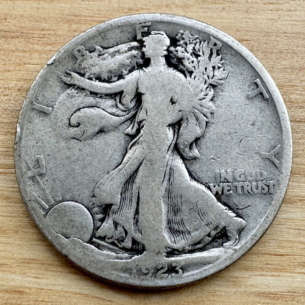 1923-S Walking Liberty Half Dollar, Unique “Caged” Eagle