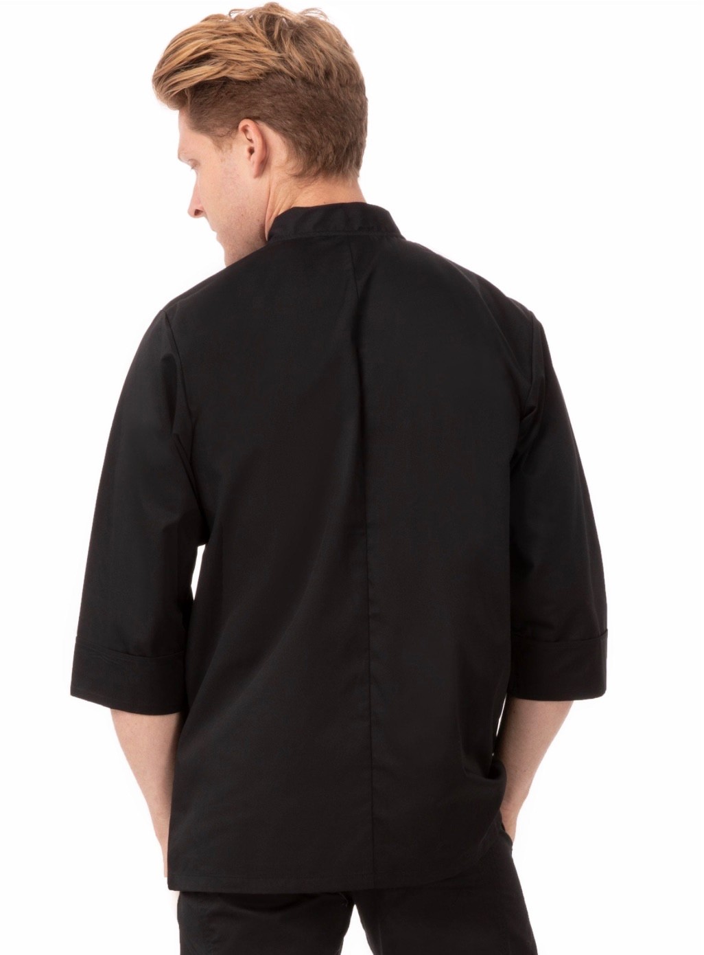 Chef Works Morocco Men's Black Chef Coat Lightweight Cook Jacket JLCL Medium NEW