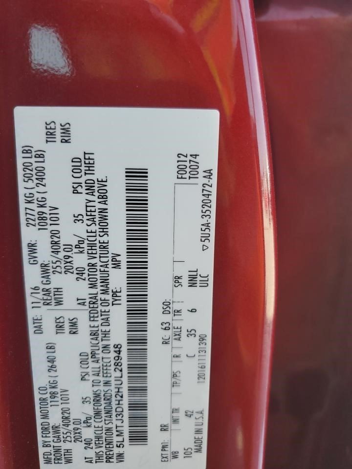 2017 2018 2019 LINCOLN MKC Engine Wire Harness