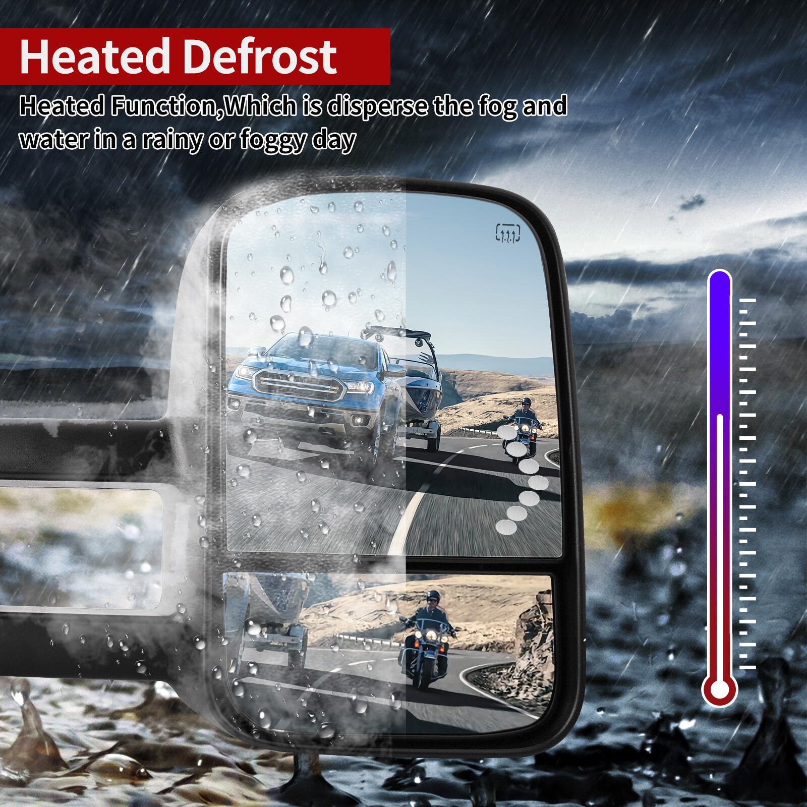 Power Heated Tow Mirrors for 2003-2006 Chevy Silverado Sierra 1500 2500HD 3500HD