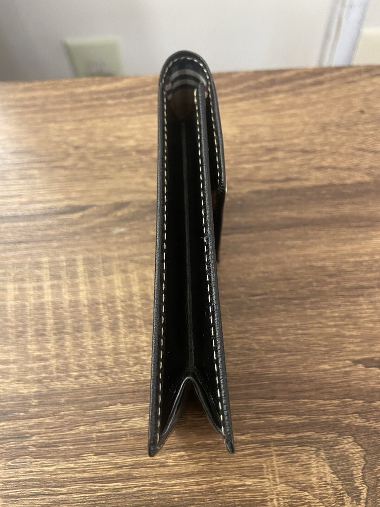 Burberrys Black Leather Cigarette Case Multi Accessory Pouch Nova Check Interior