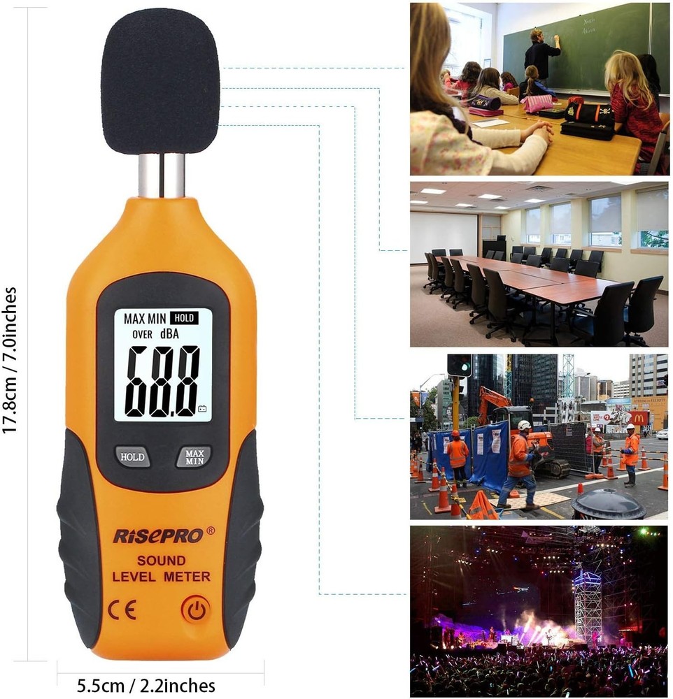 HT-80A Precision Sound Level Meter 30-130 dB with Backlight & MAX/MIN Function