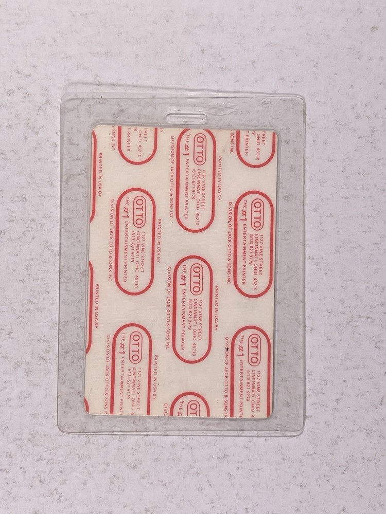 Neil Young & Crazy Horse Laminate Ticket Pass All Areas Original Europe 1987