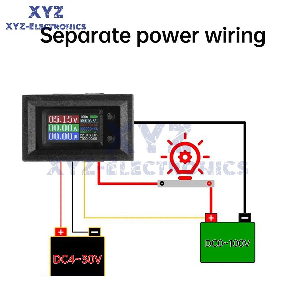 9in1 Multimeter DC4-30V Power Tester Voltage Current Capacity Meter 10A 50A 100A