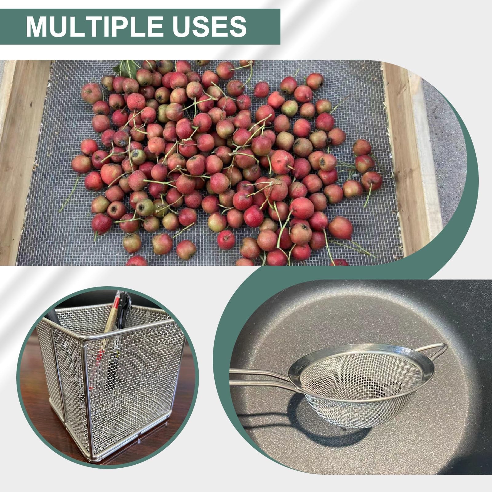 Stainless Steel Woven Wire Mesh (filter grading sheet) Metal Silk to Heavy Gauze