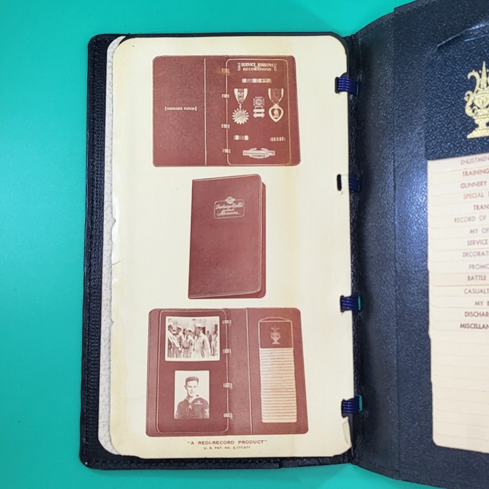 WWII Discharge Wallet and Memoirs Record Folder - Unused