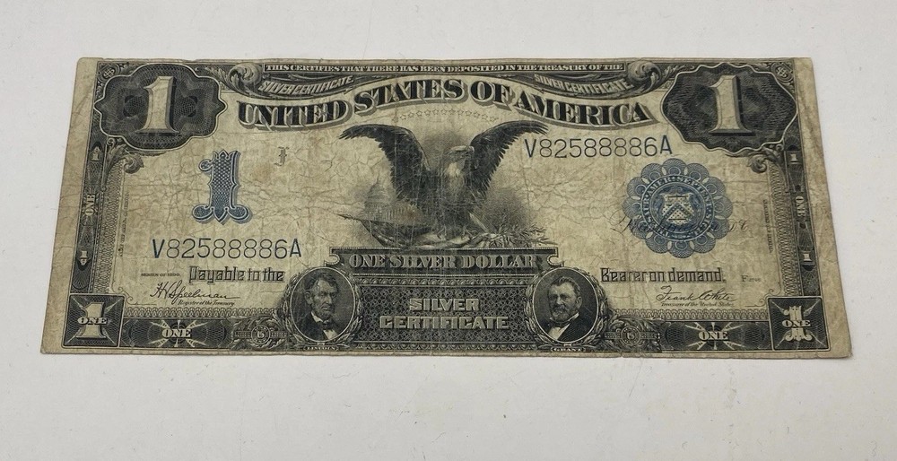 1899 $1 "Black Eagle" Large Size Silver Certificate -1$  Condition US