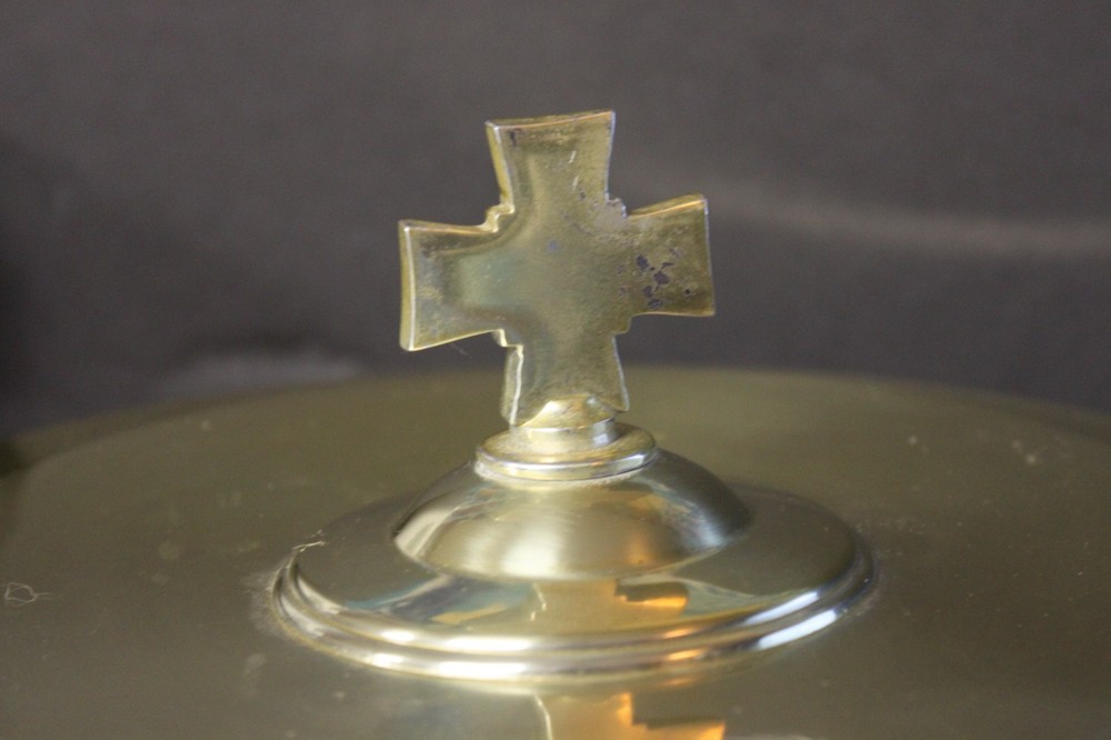 Vintage Churchware Two Stack Gold Tone Communion Set