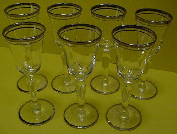 Silver Platinum Cordial Glass set