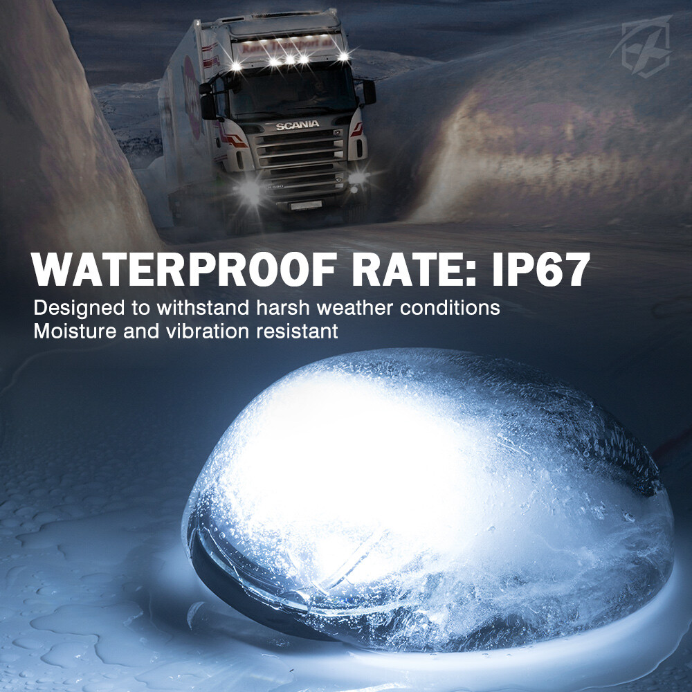 5PCS White Cab Roof Marker Running Light For 2003-2018 Dodge Ram 1500 2500 3500