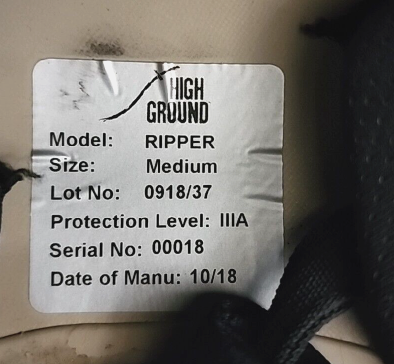 High Ground HG Ripper Ballistic Helmet Multicam Medium #16 Cag Sof Devgru Seal