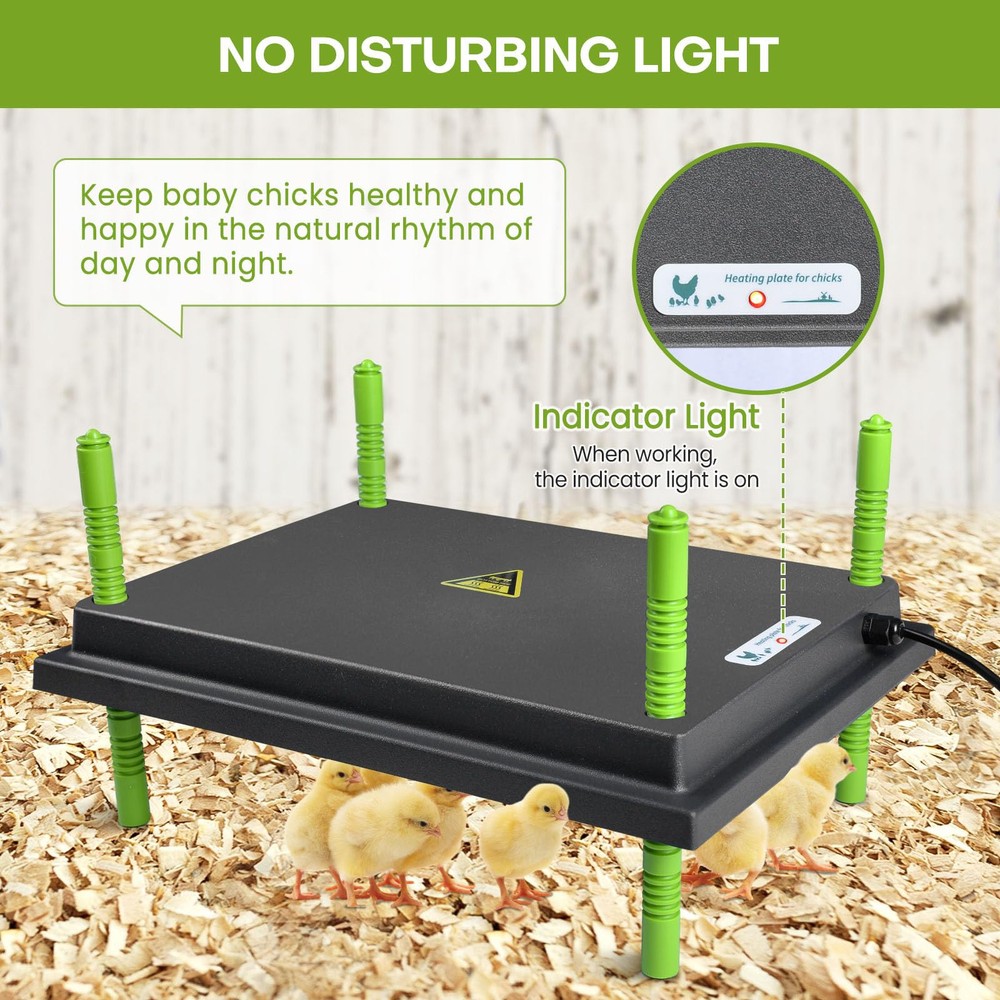 12"x16" Chick Brooder Heater Plate, Brooder Plate for Chicks with Adjustable ...