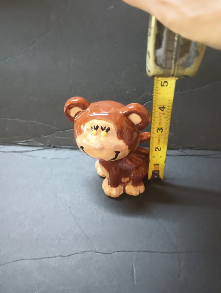 Glazed Ceramic Monkey, Hand Painted