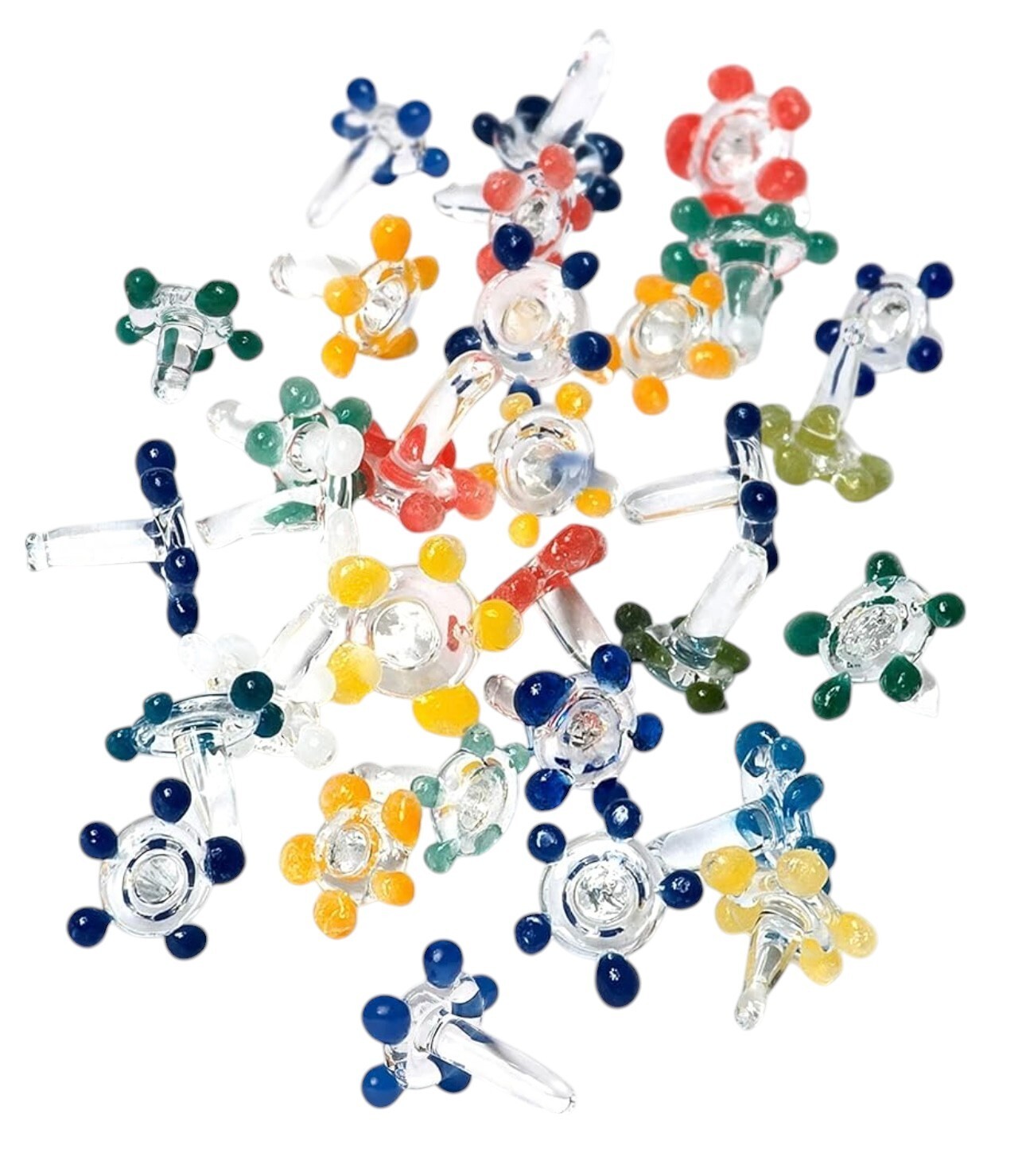 200 Pieces Daisy Glass Pipe Screens Reusable & Heat Resistant - 6mm to 9mm