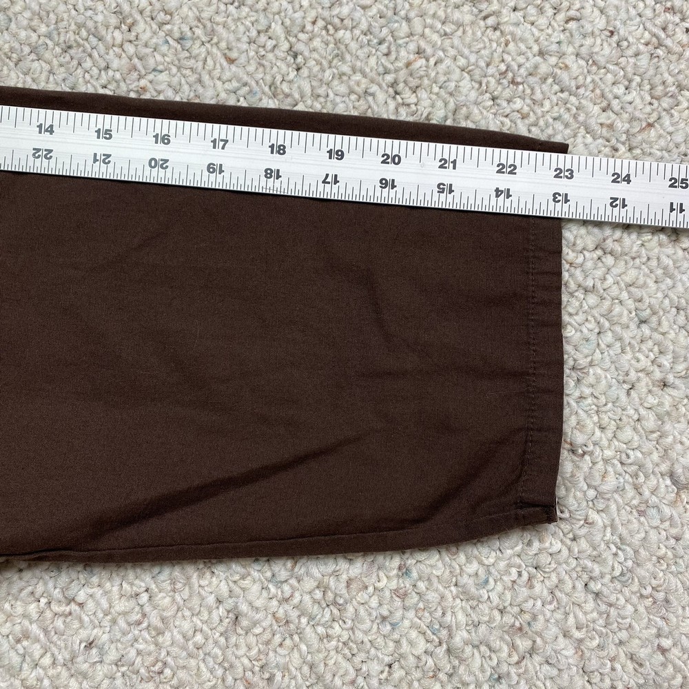 Encompass Unisex Work Shirt sz L Brown Minimalist Normcore Basic Utility Uniform