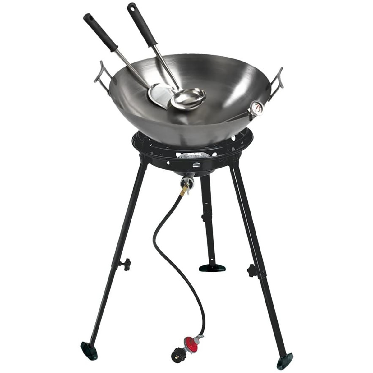 Eastman Outdoors Big Kahuna Burner with 22" Carbon Steel Outdoor Wok Kit, 37212