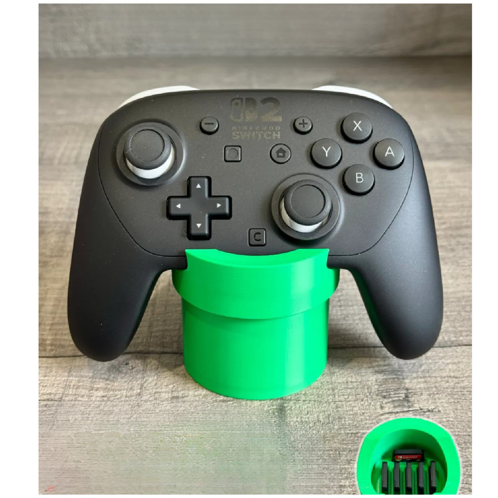 Green Pipe Display Stand for Nintendo Switch Pro Controller Gamepad Holder