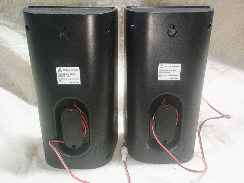ONN Mini Stereo System ONB15AV203CD Left/Right 4" Speakers. full response, 4ohm