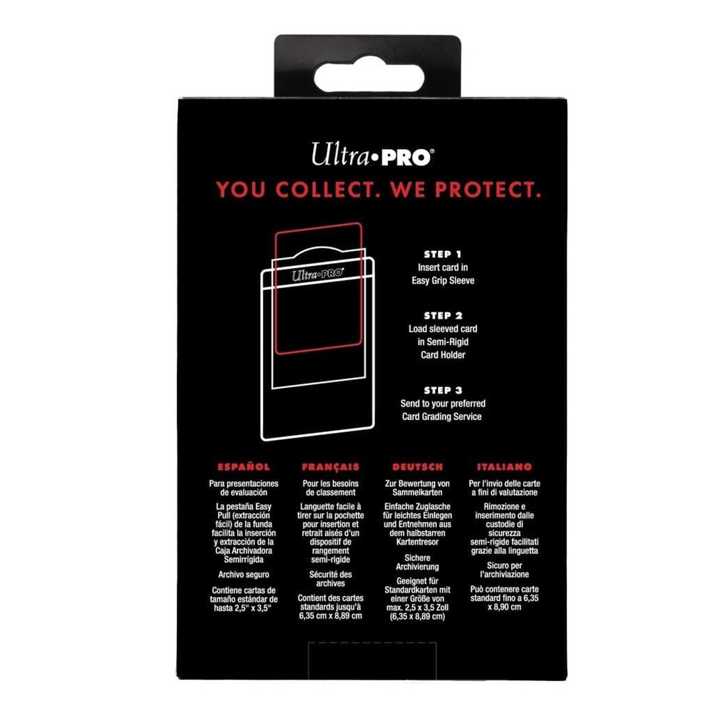 Grading Card Submission Combo Pack - Semi-Rigids & Easy Pull Sleeves 50ct | U...