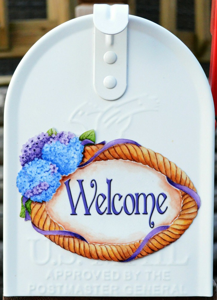 Mailbox Magnet (Partial Cover) Hydrangea Oval Personalized Large & Small