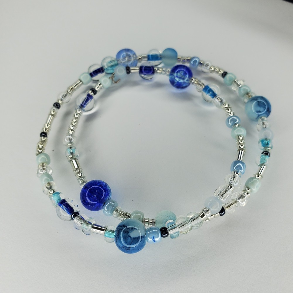 Hand crafted artisan unique gemstone bracelet - 2 layer