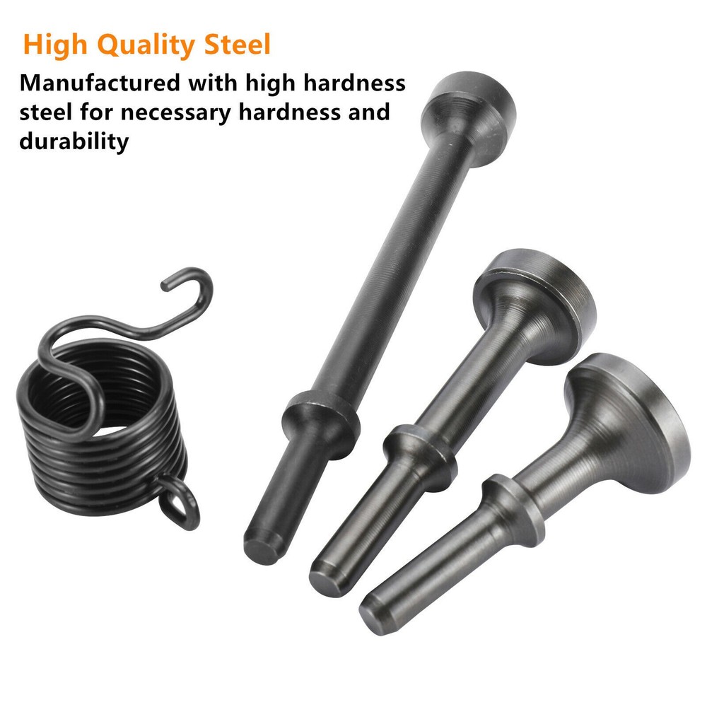 4Pcs Smoothing Air Hammer Bits Pneumatic Chisel Bits Tools Kit with Spring