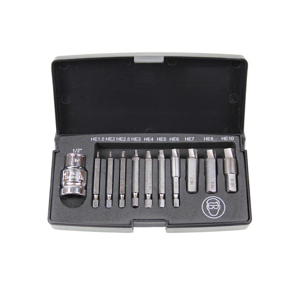 K-Tool BTK42-11HS Damaged Hex Screw Extractor Set 11PCS