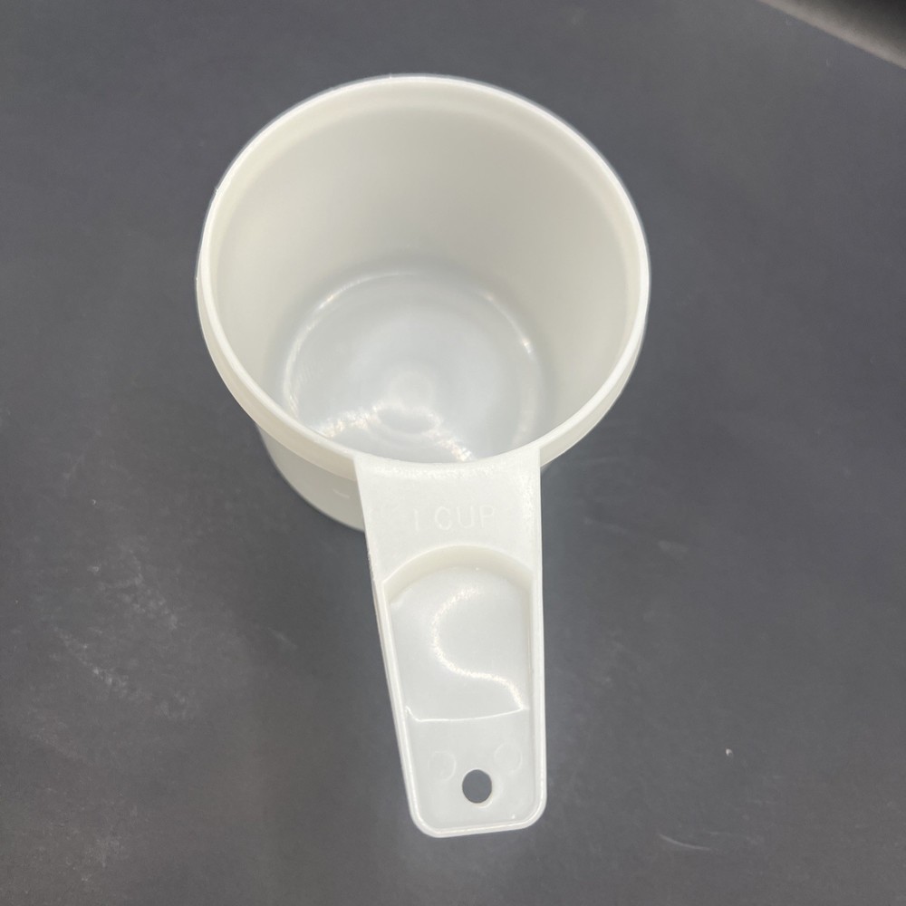 VTG Tupperware Sheer White Measuring Cup 5 Pcs Missing 1/4c Replacement Nesting