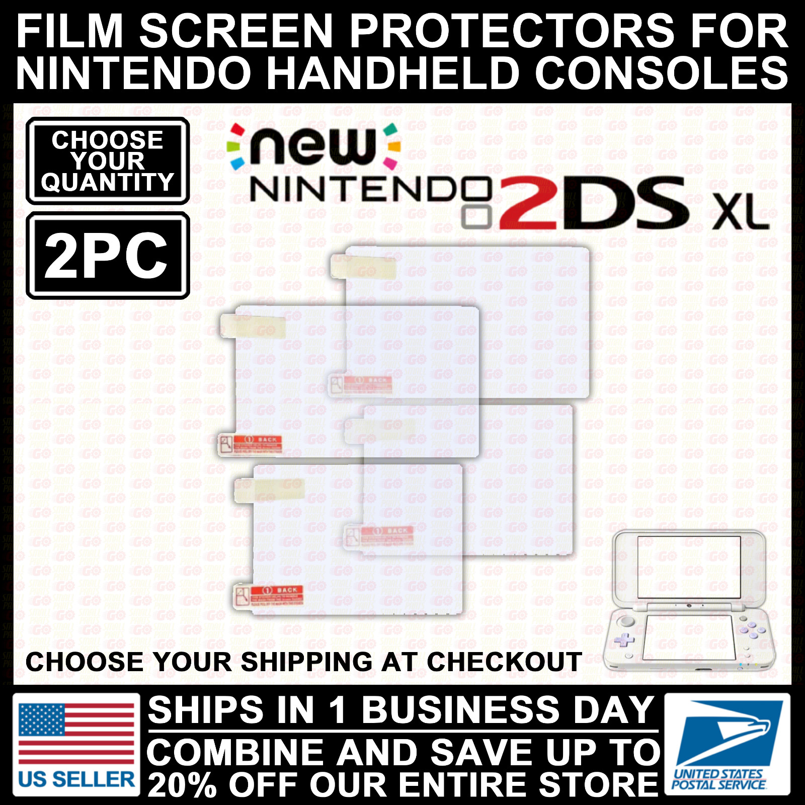 Film Plastic Screen Protector For Nintendo New 2DS XL/LL Model Console