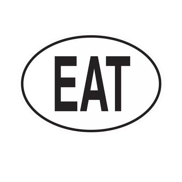 EAT Tanzania Country Code Oval Sticker Decal