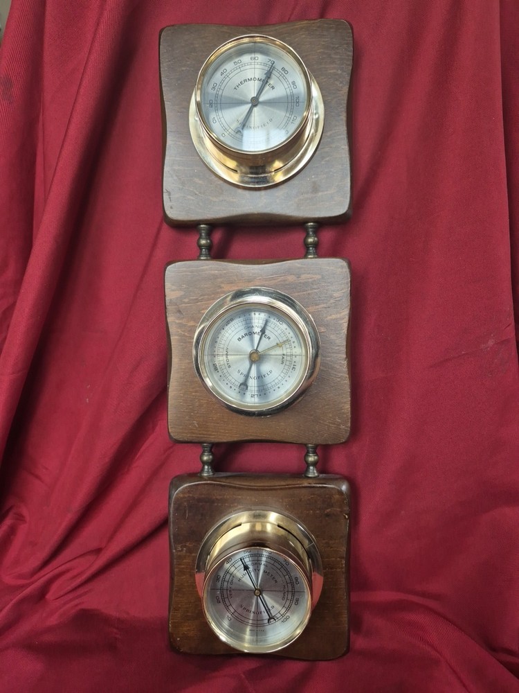 Springfiled Weather Station Thermometer Barometer Hygrometer