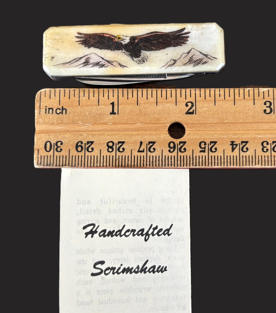 National Blade BALD EAGLE Scrimshaw 3 Function Multitool - Made in USA