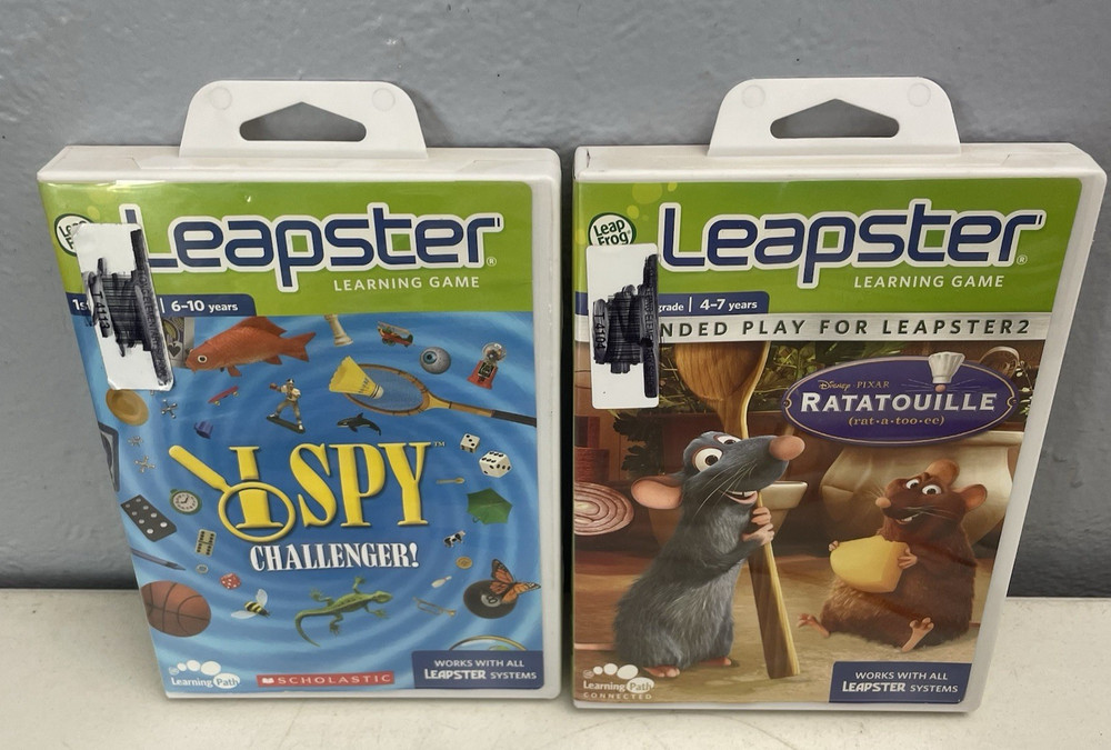 Leap Frog Leapster Learning Games Complete in Case Scholastic 4 Assorted