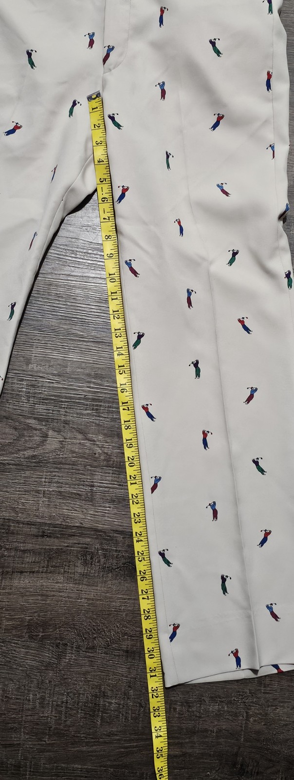 Vintage Sansabelt Golf Pants • Mens 32x32 • Light Beige • AOP • Jaymar Roby Inc.