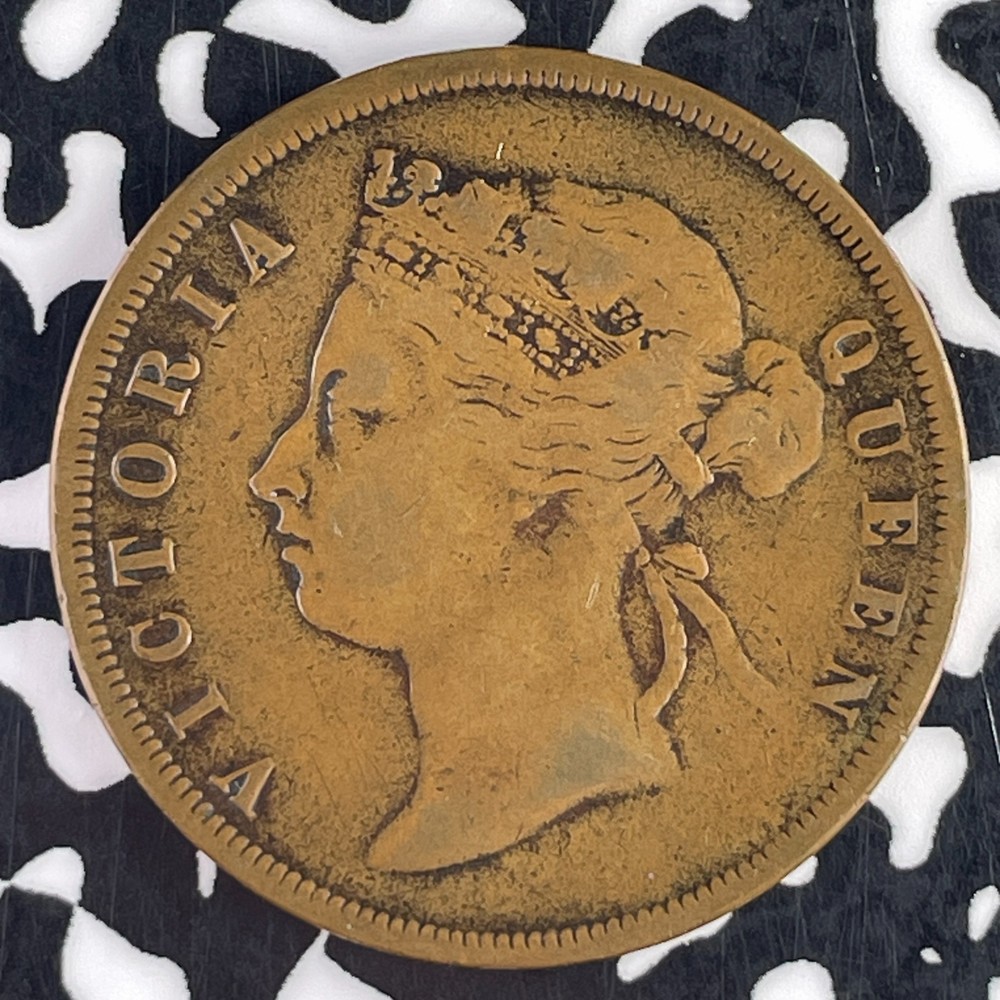 1876 Straits Settlements 1 Cent Lot#F2489