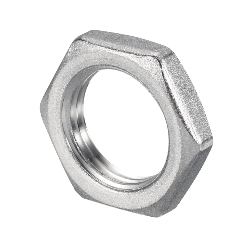 2 Pcs Cast Pipe Fitting Hex Locknut Nut g 1/2" Female Thread (DN15)