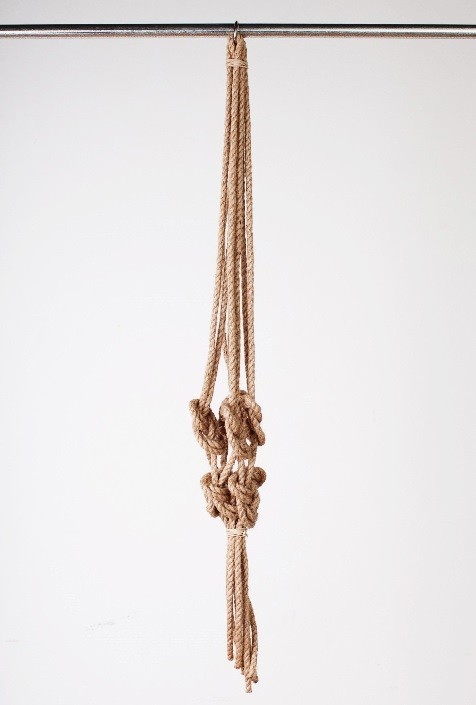 Primitive  36" Natural Knotted Rope Hanger