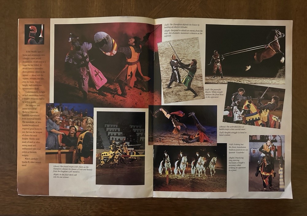 1980’s Era Medieval Times Restaurant Program Menu 12 Page Menu